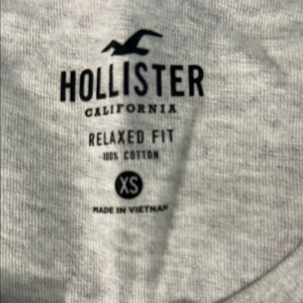Hollister Gray Short Sleeve Tees Classic Crew Neck - Picture 3 of 4